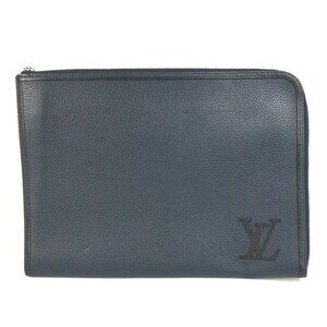 LOUIS VUITTON M68235 LV logo Pochette Jules GM Pouch Clutch bag Navy/Black